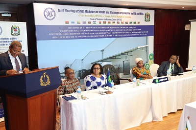 H.E. Former President Jakaya Kikwete of United Republic of Tanzania addressing Ministers of Health, HIV and AIDS in Dar Es Salaam