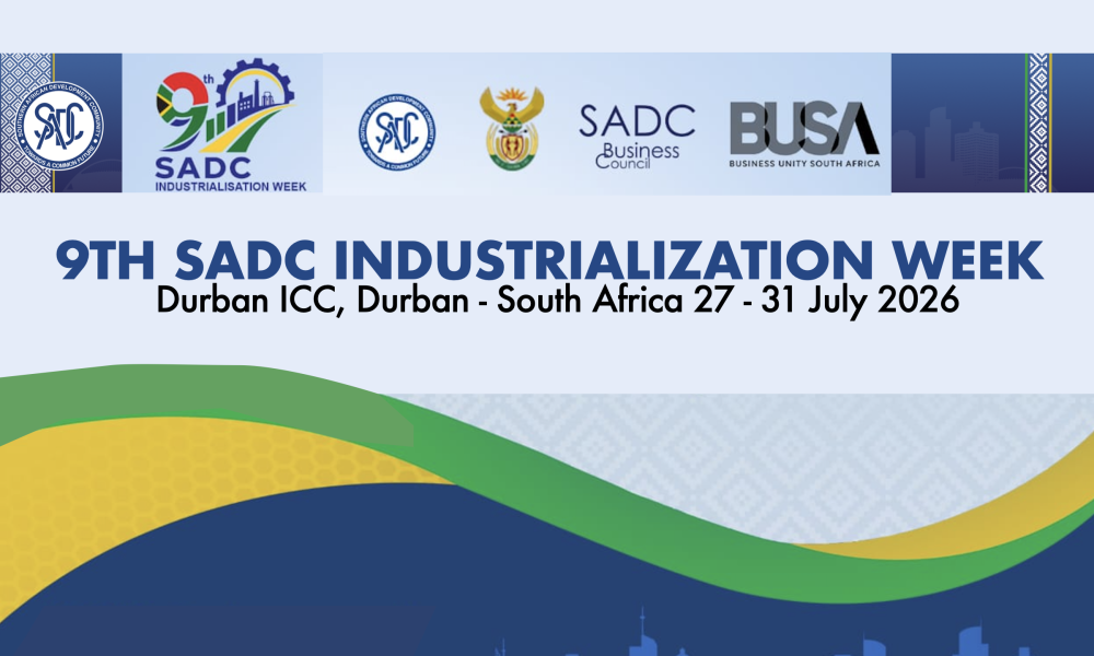 SADC to hold the 9th Industrialization Week in Durban, South Africa from 27 - 31 July 2026